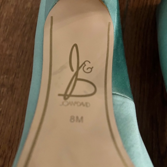 JOAN AND DAVID teal heels with rhinestone decor - Picture 6 of 7